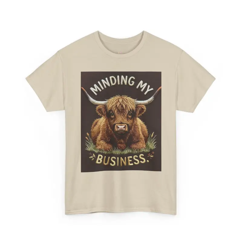 Minding My Business Highland Cow tee