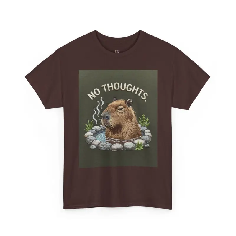 No Thoughts Capybara tee